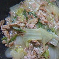 kanafiori's cooksnap of when they made 白菜とねぎのそぼろあんかけ♪.