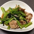 ビードロ絵日記's cooksnap of when they made 豚肉と小松菜のにんにく炒め.