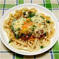 まあまま☆0403's cooksnap of when they made とろ～り卵の納豆カルボ風うどん。.