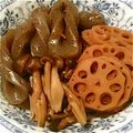 westerly's cooksnap of when they made れんこんとしめじコンニャクの甘辛煮.