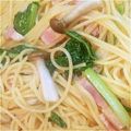 aimomomomo's cooksnap of when they made 小松菜とベーコンのめんつゆバターパスタ.