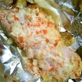 ぴかりんぼん's cooksnap of when they made 鮭のタルタルのせ包みレンジ蒸し.