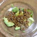 tongsuke's cooksnap of when they made ワサビ醤油でアボカドの納豆和え.