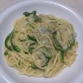 菜果志's cooksnap of when they made 【簡単】ピーマンと玉ねぎのクリームパスタ.
