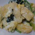 kira★★'s cooksnap of when they made オイマヨ☆小松菜と油揚げの卵とじ.