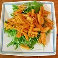 0508haru's cooksnap of when they made 水菜と柿のシンプルサラダ♪.