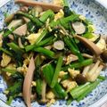 ☆☆りんたろう☆☆'s cooksnap of when they made アスパラ菜と魚肉ソーセージ炒め.