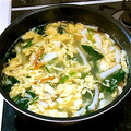 まさひでたく's cooksnap of when they made 余った餃子の皮で中華風たまごスープ.