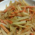 ROSE＊マリン's cooksnap of when they made ★大根と人参のｷﾝﾋﾟﾗ★.