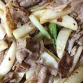 uinamilky's cooksnap of when they made 長いもと豚バラの塩炒め.