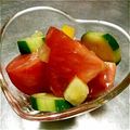 めぇやん❁﻿mama's cooksnap of when they made トマトときゅうりの塩レモンマリネ。.