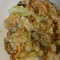 ryu87's cooksnap of when they made 塩鮭とｷｬﾍﾞﾂのチャーハン.