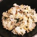♪USAGI♪'s cooksnap of when they made 我が家の簡単♪あじの干物の混ぜご飯.
