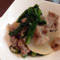 まゅみん。's cooksnap of when they made 大根＊大根葉＊豚肉の中華炒め.