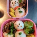 たにたーに's cooksnap of when they made 雪だるまのお弁当.