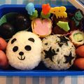 ときっちん's cooksnap of when they made キャラ弁 簡単パンダ弁当.