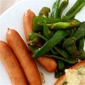 vegeking's cooksnap of when they made 我が家の朝食定番☆ウインナーピーマン炒め.