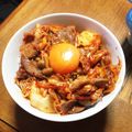 0719043's cooksnap of when they made 豚キムチ丼.