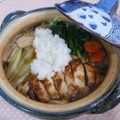 かおpon's cooksnap of when they made かりかりチキンの雪見煮込みうどん.