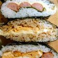 nonkodon's cooksnap of when they made ほうれん草入りおかかとチーズのおにぎらず.