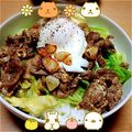 さくた☆'s cooksnap of when they made シンプルが最高♪ガーリック豚マヨ丼.
