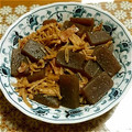 mi−chanmam's cooksnap of when they made こんにゃくとえのきのベーコン炒め.