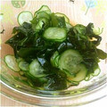 sweet_rose's cooksnap of when they made きゅうりとわかめの酢の物.