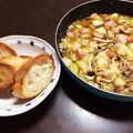 ☆ひろる☆'s cooksnap of when they made じゃがいもと鶏肉のアヒージョ.