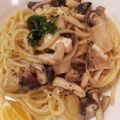 干物美味しい's cooksnap of when they made 酒盗の旨みで秋のきのこスパゲッティ.