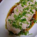 ゆーにゃお's cooksnap of when they made 茹で鶏のネギごまポン酢.