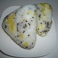 p-mitty's cooksnap of when they made ゴマたくチーズおにぎり.