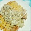 チョコパウダー's cooksnap of when they made ポークソテーの簡単クリーム煮♪.
