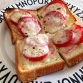 ノブリン♡'s cooksnap of when they made ハム＊トマト＊チーズトースト.