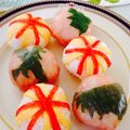 LimeLunch's cooksnap of when they made 彩り てまり寿司.