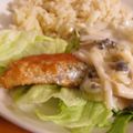 ポリスウーマン's cooksnap of when they made 鮭のきのこクリームソース.