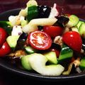 ここてつ。's cooksnap of when they made 揚げ茄子とタコ、イタリアンサラダ.