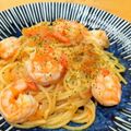 ちーまぐ's cooksnap of when they made 海老とニンニクのトマトソースパスタ.