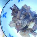 あかぷり's cooksnap of when they made はす芋と薄切り肉の甘辛炒め.