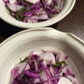 liarra's cooksnap of when they made 大根と紫キャベツ めかぶの和風サラダ.