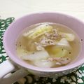赤い電話's cooksnap of when they made ヘルシー♡白菜と豚の細切れスープ.