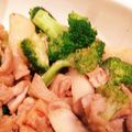 catbear's cooksnap of when they made 長いもとブロッコリーとベーコンの炒め物.