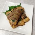 yummysunny's cooksnap of when they made 【焼き鳥屋の裏メニュー】豆腐の豚バラ巻き.