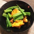 nicosyusyu's cooksnap of when they made 鶏肉とオクラのカレー炒め.