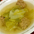 みかずきくん♡'s cooksnap of when they made 簡単☆白菜と肉だんごのスープ.