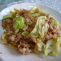 miooon3232's cooksnap of when they made 焼きそばの素活用！キャベツと桜エビの焼飯.
