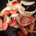 あき0304's cooksnap of when they made 超簡単♪ウインナーと玉ねぎのクレソ炒め.
