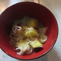 チョコチョコかえる's cooksnap of when they made さつまいもと素麺のつるっつる♪みそ汁.