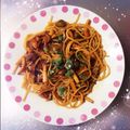 K0A9O0R8U♪'s cooksnap of when they made キノコのナポリタンin食べるラー油.