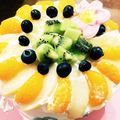 ayanegi's cooksnap of when they made フルーツデコレーションケーキ.