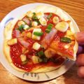 「もも」's cooksnap of when they made オーブン無し手作りピザ.